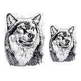 Kohl 1 Stück Aufnäher zum Aufbügeln, Motiv: Wolf (10 x 13,8 cm)