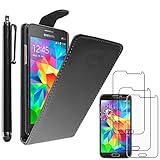 ebestStar - kompatibel mit Samsung Galaxy Grand Prime Hülle SM-G530F, Value Edition SM-G531F Etui Klappe, PU Handyhülle Schutzhülle Case +Stift +3 Schutzfolies, Schwarz [Phone: 144.8x72.1x8.6mm 5.0']