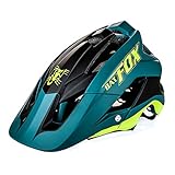 Zeroall Fahrradhelme Fox Leicht Einstellbare Größe 56-62CM Radhelm für Damen Herren Erwachsene MTB Helm Fahrradhelme mit Abnehmbarem Visier für Fahrrad Skateboard Scooter Skaten(Dunkelgrün)