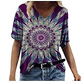 YJUU Dunkel GrüNes Tshirt Damen Lila Bluse Oberteile Frauen Rundhals 77 Onlineshop Damenmode Tshirt Frauen Elegante Oberteil Damen Flanellhemd Tshirt Bedrucken Blusen Sommer Ele Festliche Tunik