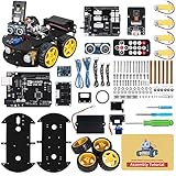 ELEGOO Smart Robot Car Kit V4.0 Kompatibel mit Arduino IDE Elektronik Baukasten mit Kamera, UNO R3 , Line Tracking Modul, Ultraschallsensor, Auto Roboter Spielzeug fü