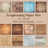 Scrapbooking Papier Holz 20 x 20 cm - Mehr als 150