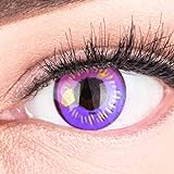 Farbige Lila Kontaktlinsen Anime Violet Circle Lenses Heroes Of Cosplay Stark Deckend Ohne Stärke mit gratis Linsenb