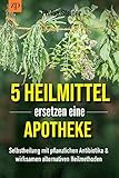 5 Heilmittel ersetzen eine Apotheke - Mit gesunder Ernährung heilen: Selbstheilung mit Kräutern, pflanzlichen Antibiotika & alternativen H