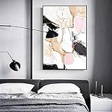 Leinwanddrucke,Nordic Modern Minimalist Abstrakte Wandkunst Leinwand Gemälde Wandbilder Drucke und Poster auf Leinwand Wohnzimmer Wohnkultur 60x80