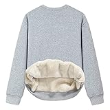 Thermounterwäsche Oberteile Damen Schwarz Grau Beige Teddyfell Gefüttert Warm Thermoshirt Langarm Kompressionsshirt Teddy Fleece Funktionsshirt Atmungsaktiv Thermounterhemd Sportshirt für Outdoor Sk
