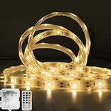 CCILAND LED Streifen Batterie, 3Meter 90LEDs LED Band Mit 4AA Batterie Led Streifenlichter Fernbedienung Selbstklebend 100% Fully- Wasserdicht Outdoor Indoor Anwendb