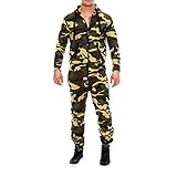 Finchman 81Z3 Herren Camouflage Jumpsuit Jogger Jogging Anzug Grün XXL