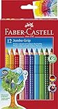 Faber-Castell 110912 - Farbstifte Jumbo GRIP, 12