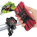 Cocoda Handyhalterung Fahrrad, Abnehmbare Motorrad Handyhalterung für 4,7-7,5 Zoll Handys, 360° Verstellbare Anti-Shake Handyhalter Fahrrad Kompatibel mit iPhone 12 Pro Max/12 Pro/12 Mini/11 Pro Max
