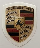 Porsche Emblem Wappen Logo Klebeschild Aufkleber 6,5 x 5cm Original Logo Desig