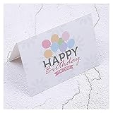 Grußkarte 1. 0PCS. Herz alles Gute zum Geburtstag Grußkarte Ballon Trojaner Postkarten für Geburtstag Einladungskarten Backen Kuchen Blumen Dekoration Überraschungsgeschenk Geburtstagsk