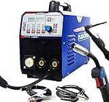 WIG/MIG/MMA MIG Schweißer-Plasmaagron 3-in-1 Multifunktions-Schweißgerät, Flussmittel, Kerndraht, Erdkerndraht, gaslos, 200 A, 220 V, IGBT Schweißgerät, MIG235, B