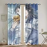 3D Drucken Anime Zahl Muster Vorhang Blickdicht Vorhang Schlafzimmer Wohnzimmer Vorhang Kinderzimmer Heim Schmücken Vorhang (A8,140x160cm(BxH))