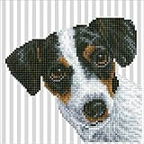 DIAMOND DOTZ DD3.023 - Original 5D Diamond Painting Set Hund, Kreativset mit 3.579 Diamant Mosaiksteinen, Malset ca. 20 x 20 cm, DIY Komplettset für Erwachsene und Kinder ab 8 J
