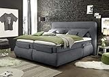 MöbisandMore Designer Boxspringbett Marion 180x200 cm mit Motor | Härtegrad H4 bis 120 KG |7-Zonen-Tonnentaschenfederkern, 2,0/1,8 mm, 500 Stck. auf 100 x 200 | Komfort Topper 4