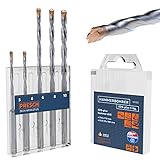 Presch SDS Plus Bohrer Set 5-tlg - Hammerbohrer Set SDS für Beton, Stein, Granit, Ziegel und Mauerwerk - Hochleistungs SDS Bohrer Set mit 4-fach Stufenprofil - Betonbohrer SDS Plus Ø 5-10