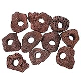 Balacoo 10 Stück Aquarium Lavasteine ??Vulkanische Lavasteine ??Dekorative Felsen Aquarium Filtermaterial Unterwasser Landschaft Ornament Lose Perlen für Blumentopf Bonsai Dek