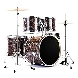 Basstrommeln Percussion Drums Adult Children Es Drums Drum Set Professional Test Drums Electroplating Hardware Mixed Wood Cavity (Color : Brass, Size : 100 * 120cm)