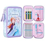 Disney Eiskönigin 2 Federtasche Kinder, Pencil Case mit Anna und Elsa Eiskönigin, Etui Schule Mädchen, Federmäppchen für Schule, Geschenke fü