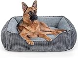 Hundebett waschbar, JOEJOY Hundebett mittelgroße Hunde, Hundekörbchen orthopädisches, Hundekissen Flauschig, Hundekorb Waschbar Grosse Hunde Haustierbett für Hunde & Katzen(XL)