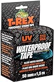T-Rex 827-00 Waterproof Tape – Wasserdichtes, wetterfestes Reparaturband zum Befestigen und Abdichten – 50mm x 1,5