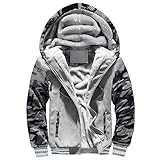 BIBOKAOKE Herren Sportjacken Atmungsaktiv Pilotenjacke mit Kapuze Regenanzug Fleece Warme Baseballjacke Große Größen Sweatjacke Mode Fliegerjacke Daunenmantel Wetterjacke Lang