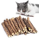 Kito Lee 30 Stück Katzenminze Sticks, Matatabi Katzen Kauhölzer, Matatabi-Kausticks als Katzenspielzeug, Katzenminze Sticks zum Schleifen von Zähnen, natürlich,Matatabi Zahnpfleg