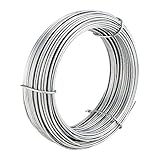 Amagabeli Garden Home 2.2MM X 50M Draht Verzinkt Weidezaundraht Garten Spanndraht Bindedraht Zaundraht Verzinkter Weidezaun-Draht Witterungsbeständig Pflanzendraht für Zum Spannen Von Maschendraht WR1
