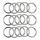 Karabiner Rund, Karabiner Ring, Karabiner Schlüsselanhänger, 30pc Runde Karabiner Ring Karabiner Snap Karabiner (Silber)