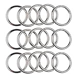 Karabiner Rund, Karabiner Ring, Karabiner Schlüsselanhänger, 30pc Runde Karabiner Ring Karabiner Snap Karabiner (Silber)