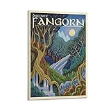 Poster, Motiv: Fangorn Herr der Ringe Hobbit, Vintage, Reise-Poster, Leinwand, Wandkunst für moderne Familienzimmer, Dekoration, ästhetisches Wohnheimzimmer, Geschenke, Poster, 20 x 30