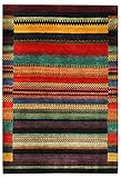 Cadie Teppich / Teppich mit Gabbeh-Muster, traditionell, handgeknüpft, modernes Design, mehrfarbig, 120 x 180