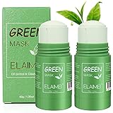 2er Pack Purifying Deep Clean Oil Control Cleansing Green Tea Stick Mask, Anti-Akne Green Face Mask Sticks, Solid Oil Control Cleansing Mask Alle Hauttyp