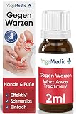 Warzenentferner für Hand & Fuß [NEU2021] YogaMedic® Effekt nach 1x auftragen - Mittel zum Warzen entfernen ab 4 Jahren - 2ml, für mehrere Behandlungen - Alternative zum Warzenpflaster, Vereisung