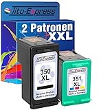 Tito-Express PlatinumSerie Set 2X Tinten-Patrone für HP 350 XL & HP 351 XL Photosmart C5580 D5345 D5355 D5360
