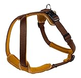 HUNTER NEOPREN Hundegeschirr, Nylon, gepolstert mit Neopren, für Sport und Freizeit, braun/karamell, Nylon, Neopren, L (73-94)