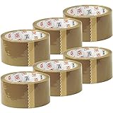 Home Line Paketklebeband braun - Packband für Paketboxen - Klebeband für Pakete und Lagerboxen - 48 mm x 66 m (6 Rollen)