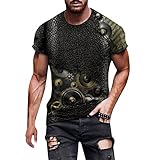 T Shirts Männer Schwarz Modern 3D Druck Tshirts Leicht Basic Männer Slim Fit Tee Top Print Sportshirts Jungen Lässige Freizeit Bequem Weiß Schwarz Casual Mit Aufdruck Vintage Modern Outdoor R