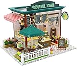 puuuk 3D Holz Miniatur Handgemachte Puppenhaus, DIY Kreative Haus Modell Spielzeug, Selbst Montiert Spielzeug Geschenke Für Jugendliche Und Erw
