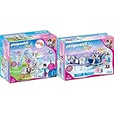 PLAYMOBIL 9471 Spielzeug-Kristalltor zur Winterwelt, Unisex-Kinder & 9474 Spielzeug-Schlitten mit Königspaar, Unisex