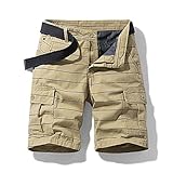 Herren Shorts Einfarbig Lose Overalls Multi-Pocket Lässige Fünf-Punkte-Hose Gestreift Sport Vielseitig Mittlere Taille Mode Und Bequem 29