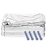 Transparente Plane 0,39mm, PVC-Planenblatt, 100% Wasserdicht Staubdicht Anti-Tear Isolierung Mit Rostschutzösen Und Seil Für Gartenüberdachung Terrassenüberdachung