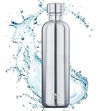 MATE OF STEEL® Premium 0.75L Edelstahl Flasche Kompatibel mit Sodastream Crystal & Easy – Spülmaschinenfest | 750ml Trinkflasche aus Metall | E