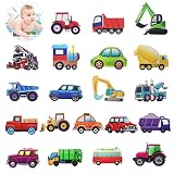 HANGNUO Antirutsch Aufkleber für Dusche Badewannen, Badewannenaufkleber, Badausstattung Dekoartikel Sticker, Fahrzeug Traktor Autos Lastwagen Bagger Abziehbild für Kinder, selbstklebend (20 Stück)