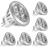 LEDGLE GU4 MR11 LED 12V Reflektor LED Spot Strahler,3W ersetzt 36W Halogenlampen, 260LM,Warmweiß 2700K,Nicht dimmbar, 6er-Pack