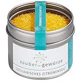 Zauber der Gewürze Sizilianisches Zitronensalz, mit Zitronenöl, Tischsalz, 130g