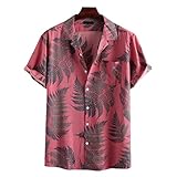 Zhiyao Herren Funky Hawaiihemd Herren-Hemd Slim-Fit Langarm/Kurzarm Herren Hemden Freizeithemden Businesshemd Musterhemd Anzug Hemd Strand Beilaufig Hawaii Hemd für den Reisen Urlaub