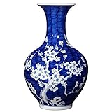 straight fire jingdezhen Vintage handgemaltes Jingdezhen blau und weiß Porzellan-Vase Büro Wohnzimmer-Dekoration Keramik Flasche C