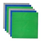 Hotaden Klassische Grundplatten, doppelseitige Grundplatten, Bausteine, Board-Basisplatten, 10 x 10-Zoll-Grundplatten-Set, quadratische Basisp